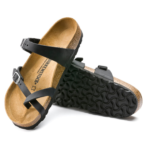 Birkenstock Mayari Black Oiled Leather Regular in Black