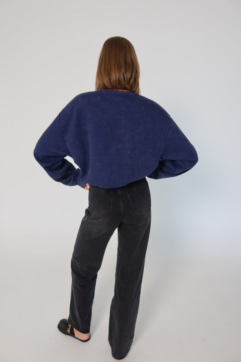 RAEF The Label Maci Relaxed Sweater - Classic Blue in Single