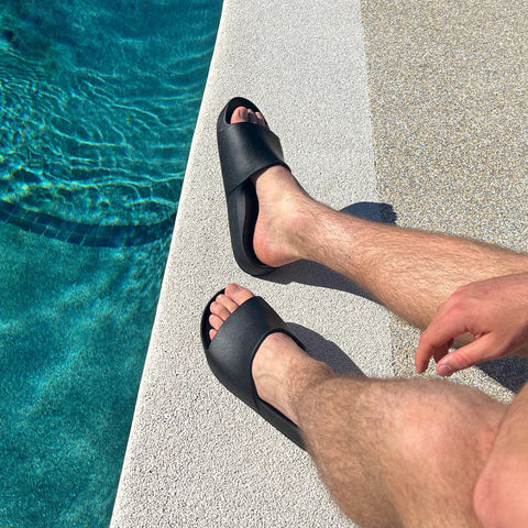Archies Footwear Arch Support Slides - Classic - Black in Single