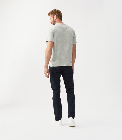 R.M.Williams Parson t-shirt in Grey marle/chestnut