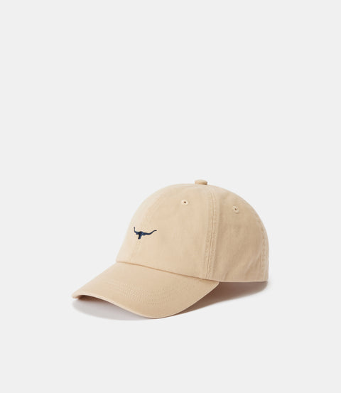 R.M.Williams Mini longhorn twill cap in Ecru