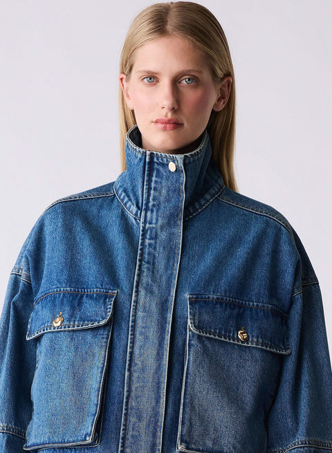Esmaee Terminal Denim Jacket - Blue Denim in Terminal Denim