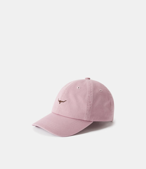 R.M.Williams Mini longhorn twill cap in Mauve