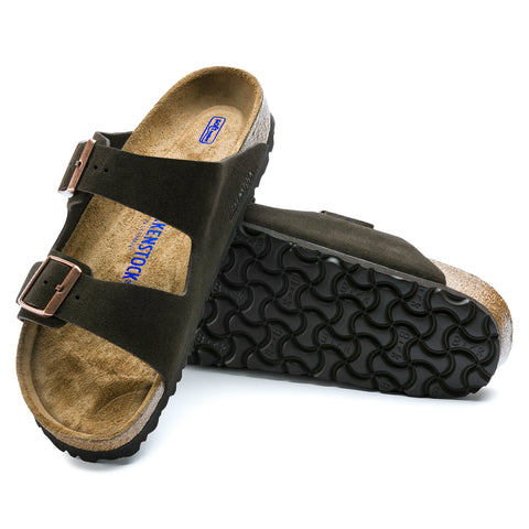 Birkenstock Arizona SFB Mocca Suede Leather Regular in Mocca