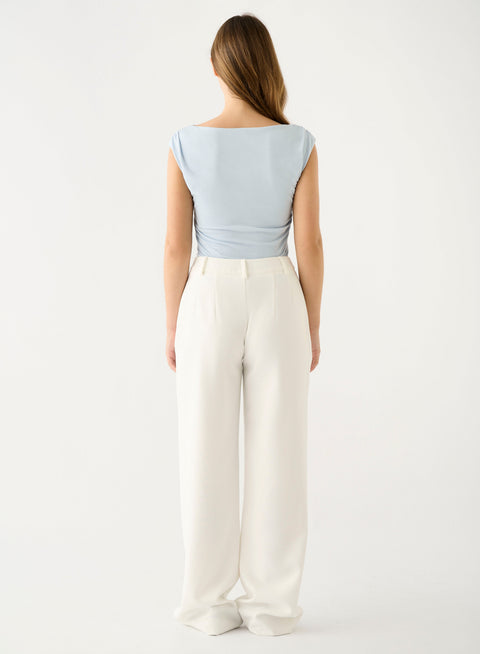 Esmaee Charter Pant - White in White