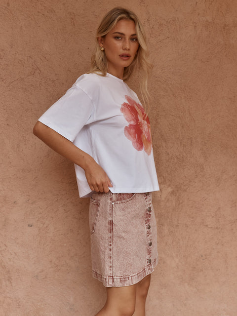 Sass Clothing SALORE PRINTED TEE in PEONY PRINT