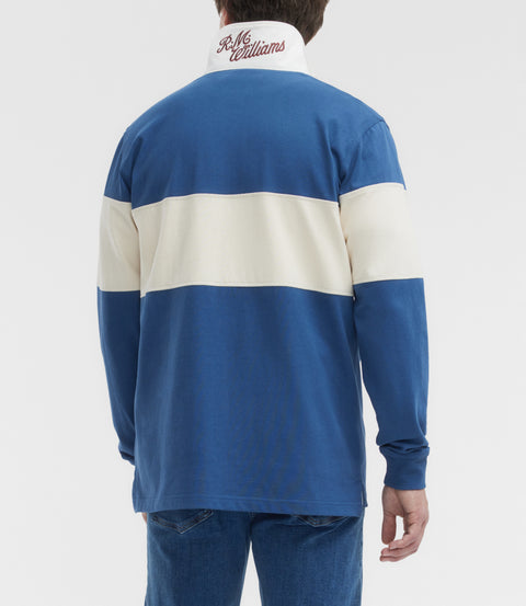 R.M.Williams Heritage panel rugby in Mid blue