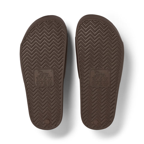 Archies Footwear Arch Support Slides - Classic - Brown in Single