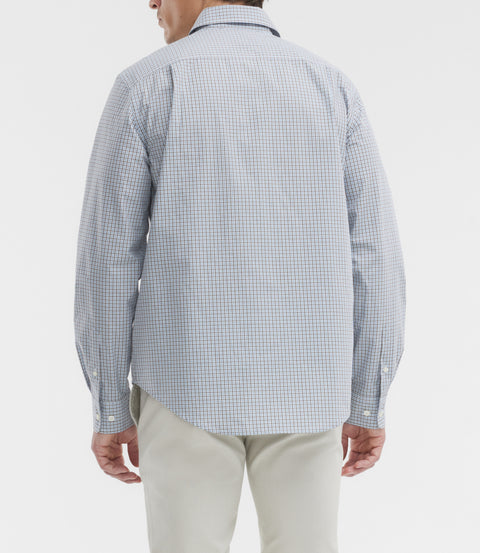 R.M.Williams Quinn poplin check shirt in Brown