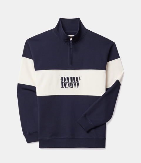 R.M.Williams Heritage panel quarter-zip in Navy