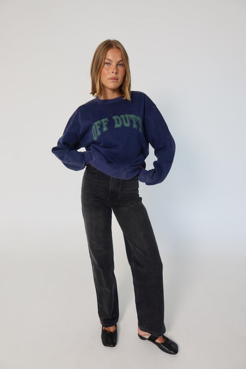 RAEF The Label Maci Relaxed Sweater - Classic Blue in Single