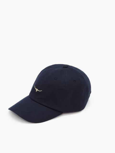 R.M.Williams Longhorn Twill Cap in Navy/bone
