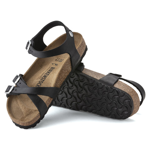 Birkenstock Kumba Black Oiled Leather Regular in Black