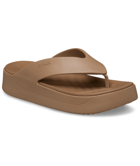 Crocs Getaway Platform Flip - Milk Chocolate in Milk Chocolate