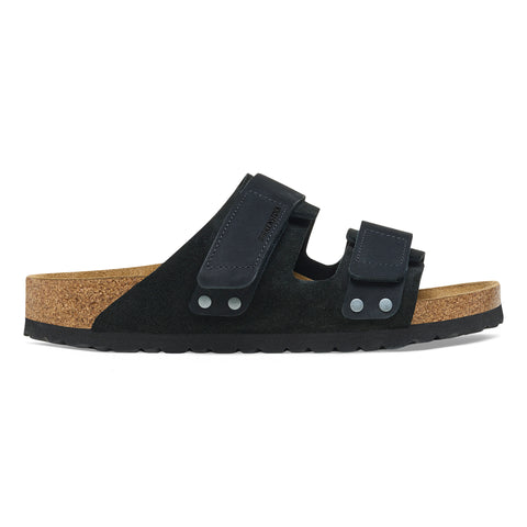 Birkenstock Uji Black Suede/Nubuck Leather Regular in Black