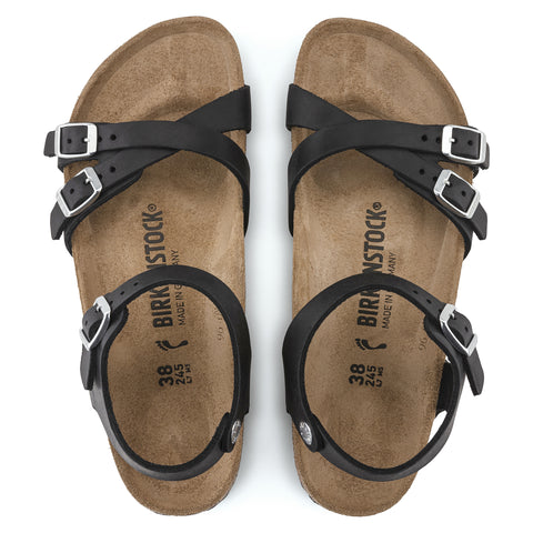 Birkenstock Kumba Black Oiled Leather Regular in Black