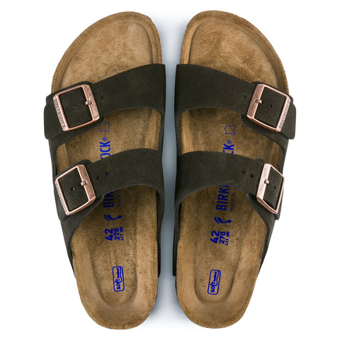 Birkenstock Arizona SFB Mocca Suede Leather Regular in Mocca