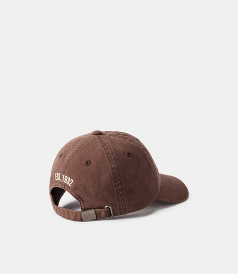 R.M.Williams Branded twill cap in Hot fudge