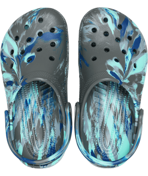 Crocs Classic Marbled Clog Kids - Carbon/Multi in Carbon/Multi