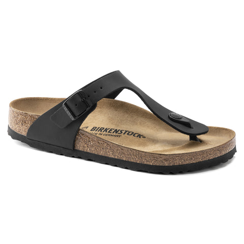 Birkenstock Gizeh Black Birko-Flor Regular in Black