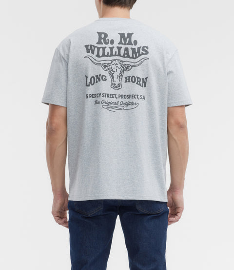 R.M.Williams Kandos t-shirt in Grey marle