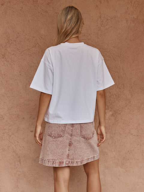 Sass Clothing SALORE PRINTED TEE in PEONY PRINT
