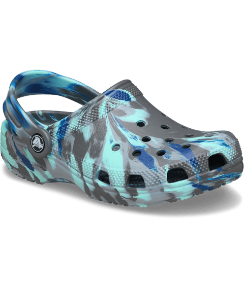 Crocs Classic Marbled Clog Kids - Carbon/Multi in Carbon/Multi