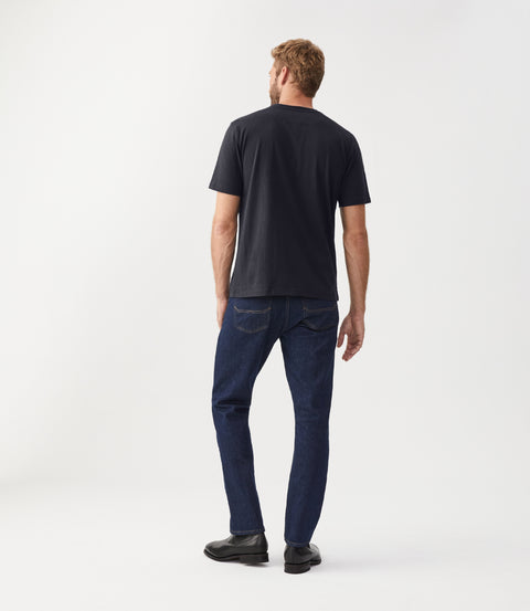 R.M.Williams Parson t-shirt in Navy/chestnut