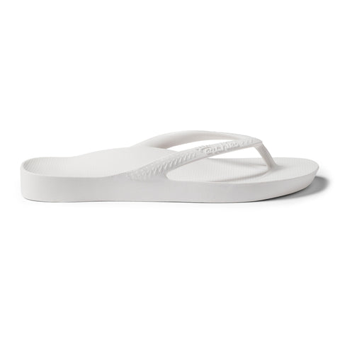 Archies Footwear Arch Support Thongs - Classic - White in Single