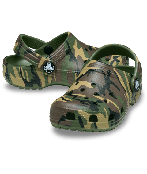 Crocs Classic Camouflage Clog Toddlers - Army Green/Multi in Army Green/Multi
