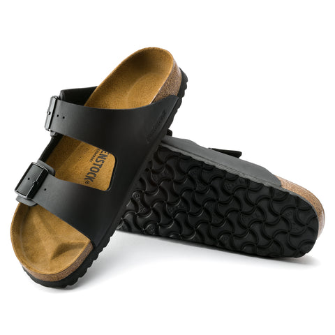 Birkenstock Arizona Black Birko-Flor Regular in Black