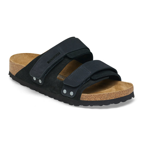 Birkenstock Uji Black Suede/Nubuck Leather Regular in Black