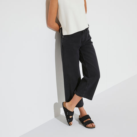 Birkenstock Uji Black Suede/Nubuck Leather Regular in Black
