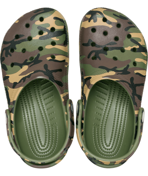 Crocs Classic Camouflage Clog Kids - Army Green/Multi in Army Green/Multi