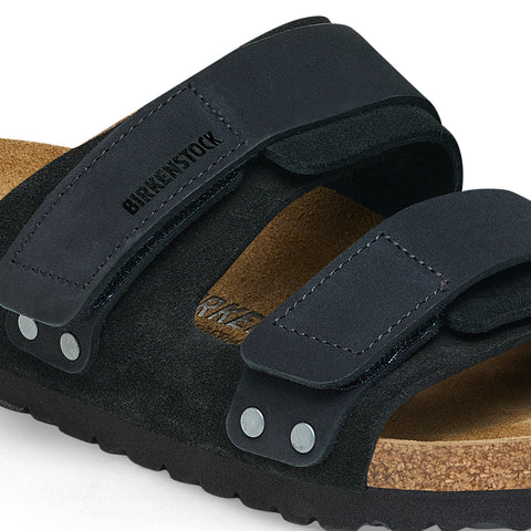 Birkenstock Uji Black Suede/Nubuck Leather Regular in Black