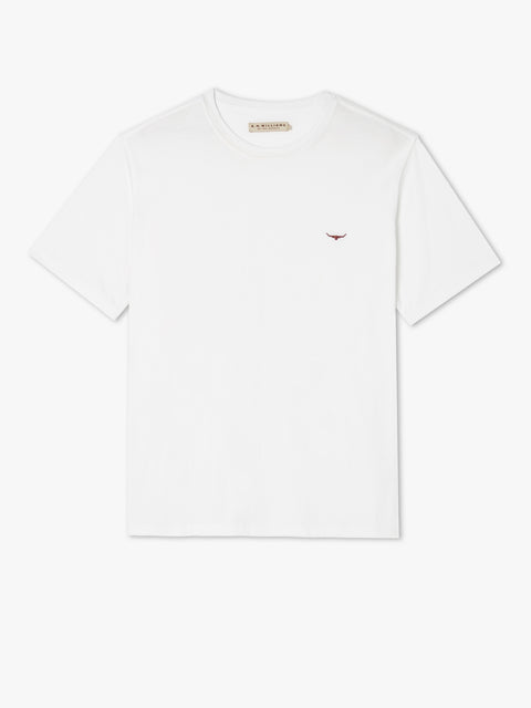 R.M.Williams Parson t-shirt in White/chestnut