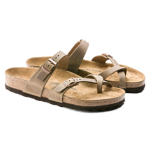 Birkenstock Mayari Tabacco Brown Oiled Leather Regular in Tabacco Brown