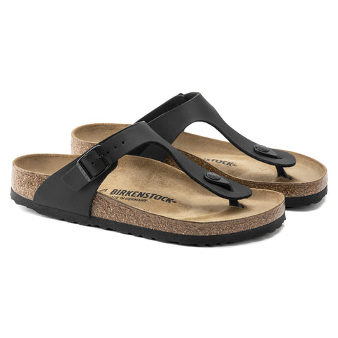 Birkenstock Gizeh Black Birko-Flor Regular in Black
