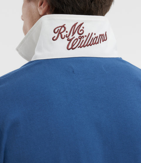 R.M.Williams Heritage panel rugby in Mid blue