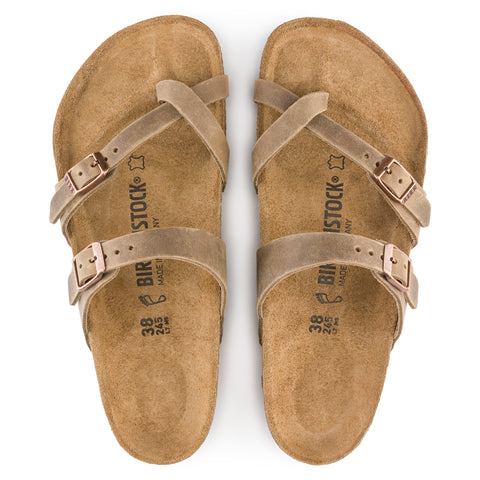 Birkenstock Mayari Tabacco Brown Oiled Leather Regular in Tabacco Brown