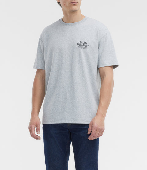 R.M.Williams Kandos t-shirt in Grey marle