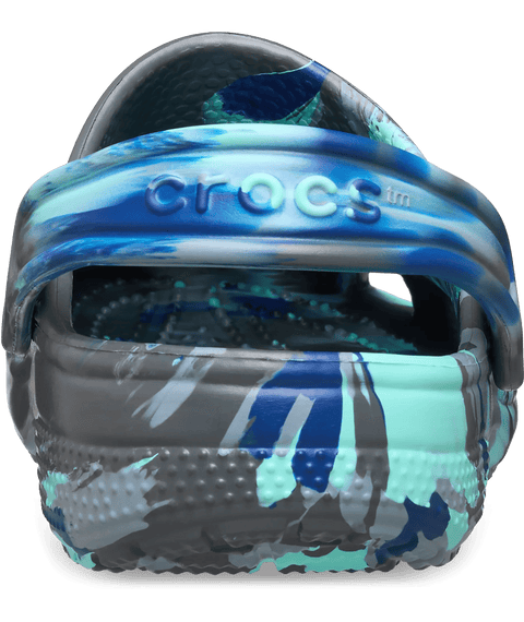 Crocs Classic Marbled Clog Kids - Carbon/Multi in Carbon/Multi