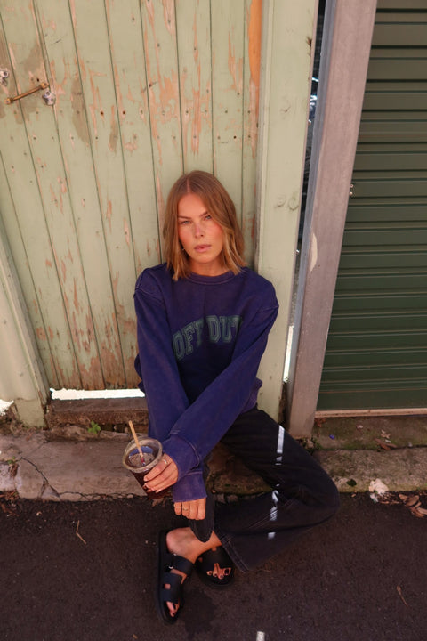 RAEF The Label Maci Relaxed Sweater - Classic Blue in Single