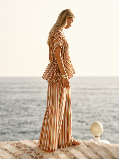 Sass Clothing OPHELIA TOP in SANDBAR STRIPE