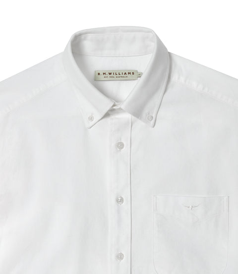 R.M.Williams Collins Oxford Shirt in White