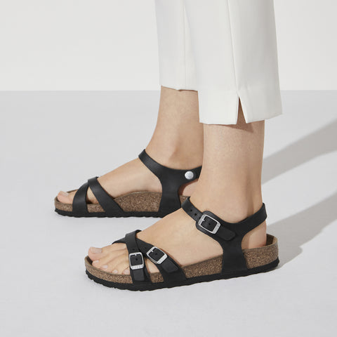 Birkenstock Kumba Black Oiled Leather Regular in Black