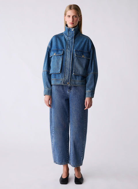 Esmaee Terminal Denim Jacket - Blue Denim in Terminal Denim