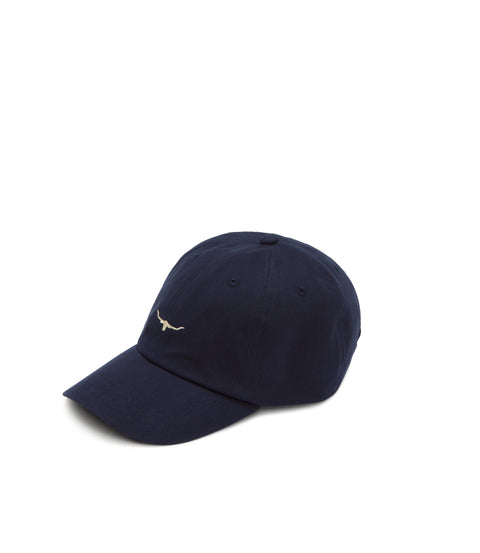 R.M.Williams Mini longhorn twill cap in Blue wash