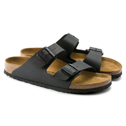 Birkenstock Arizona Black Birko-Flor Regular in Black