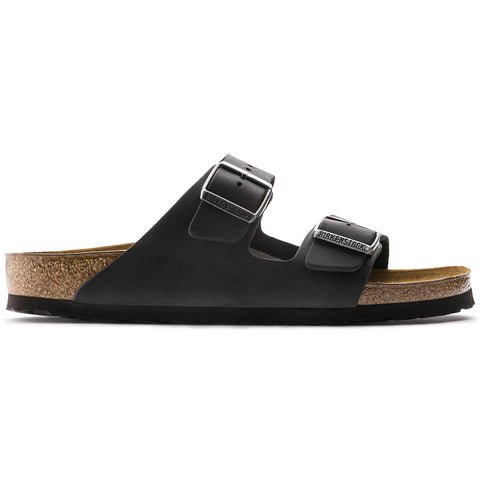 Birkenstock Arizona Black Oiled Leather Regular in Black